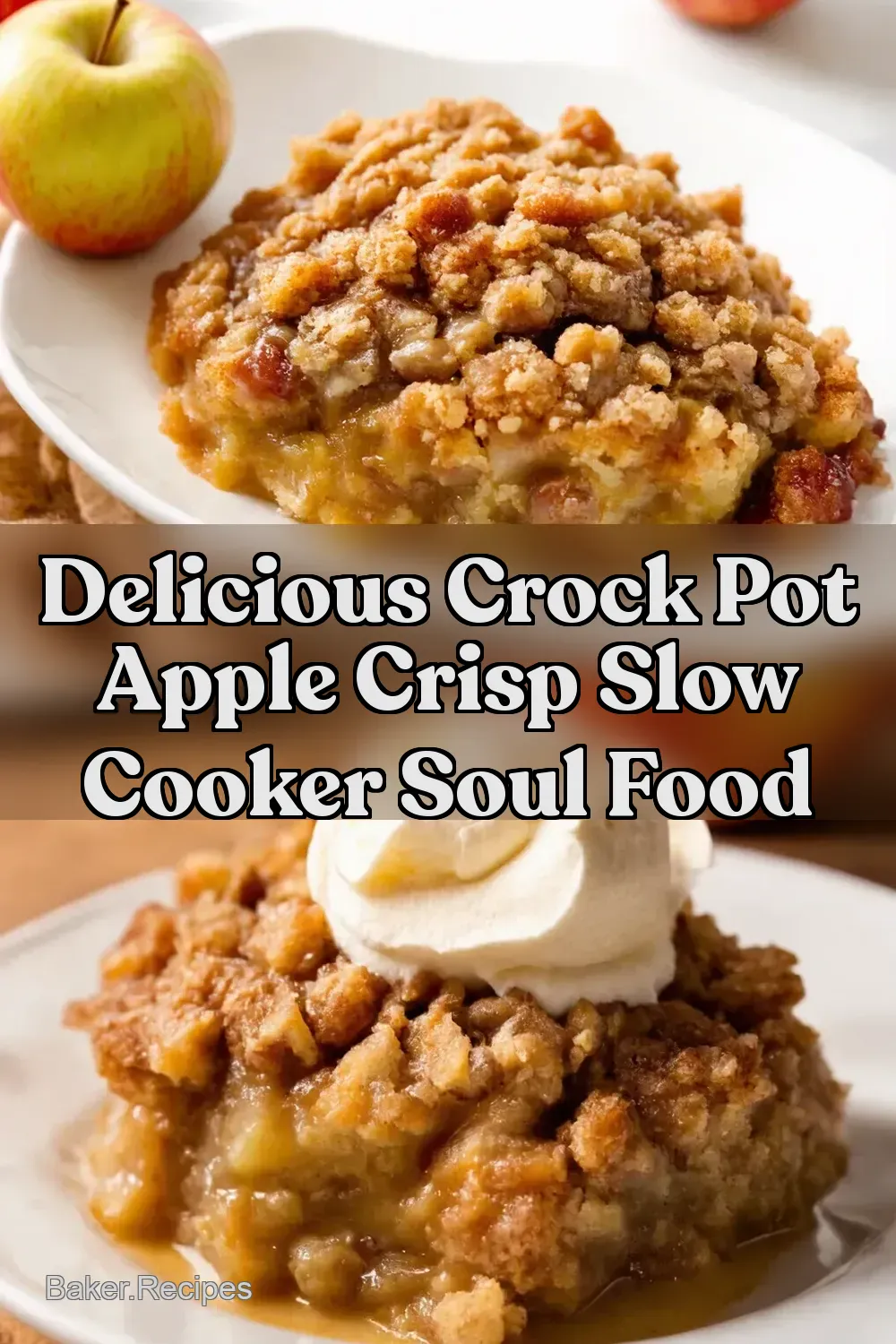 Easy Crock Pot Apple Crisp Autumn in a Slow Cooker Baker
