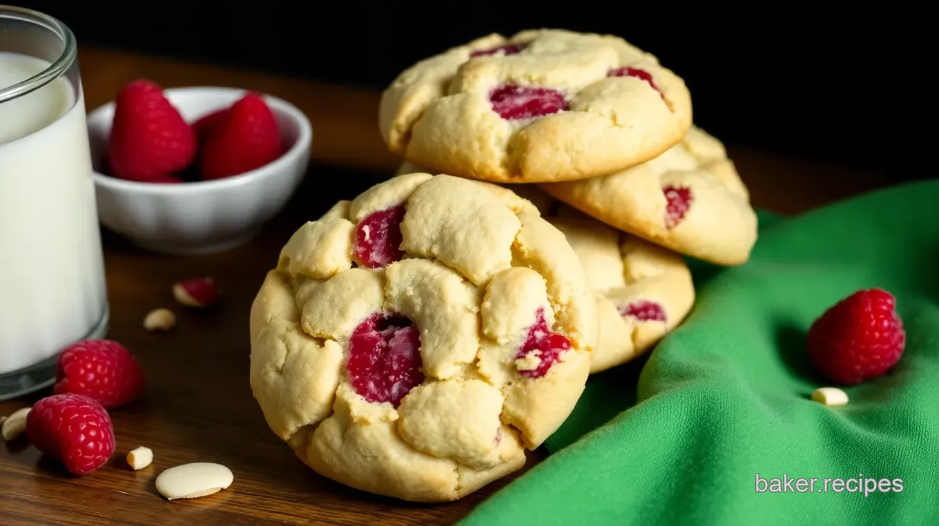 Almond Raspberry Bliss Cookies