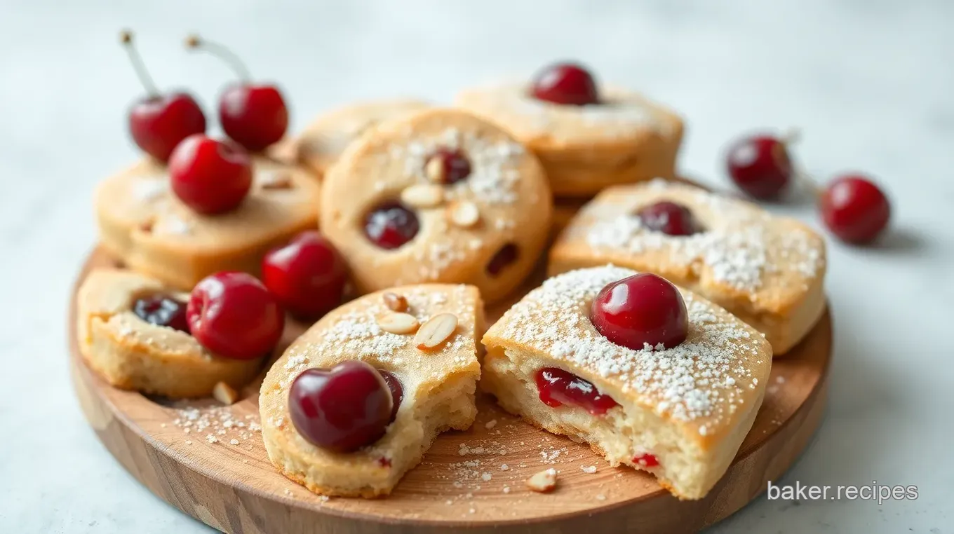 Cherry Almond Shortbread Cookies