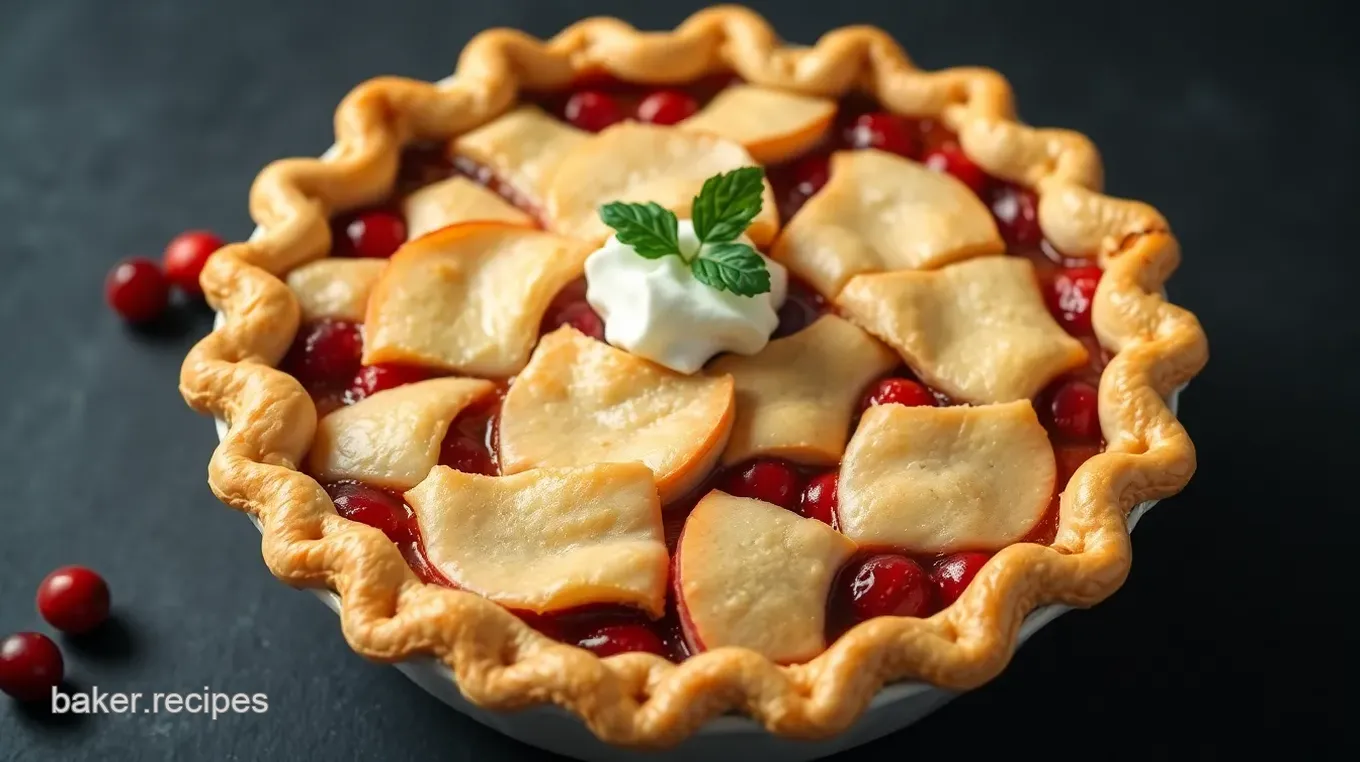 Festive Cranberry-Apple Holiday Pie