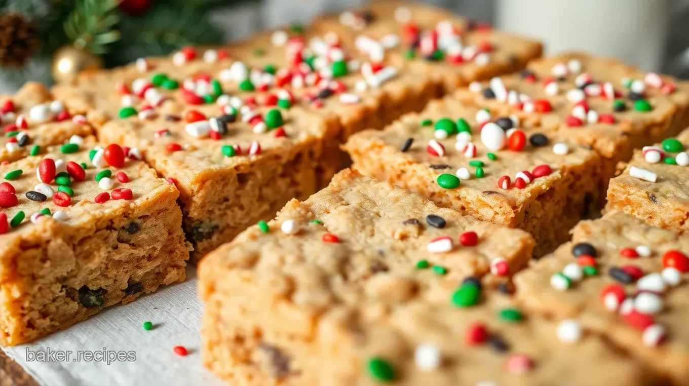 Christmas Sprinkle Cookie Bars