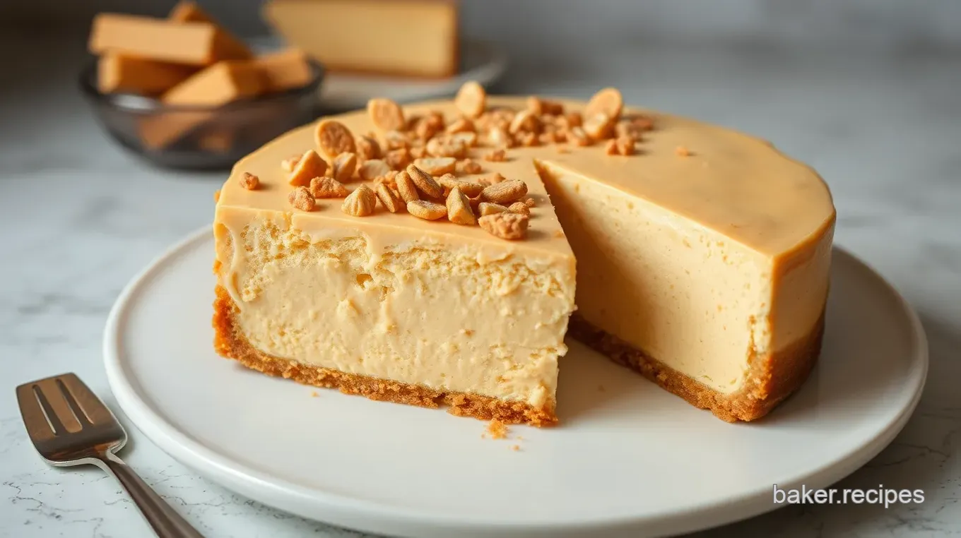 Bake Peanut Butter Butterfinger Cheesecake