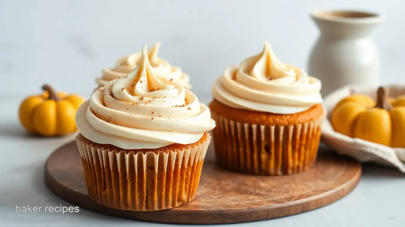 Spiced Pumpkin Cupcakes with Marshmallow Frosting