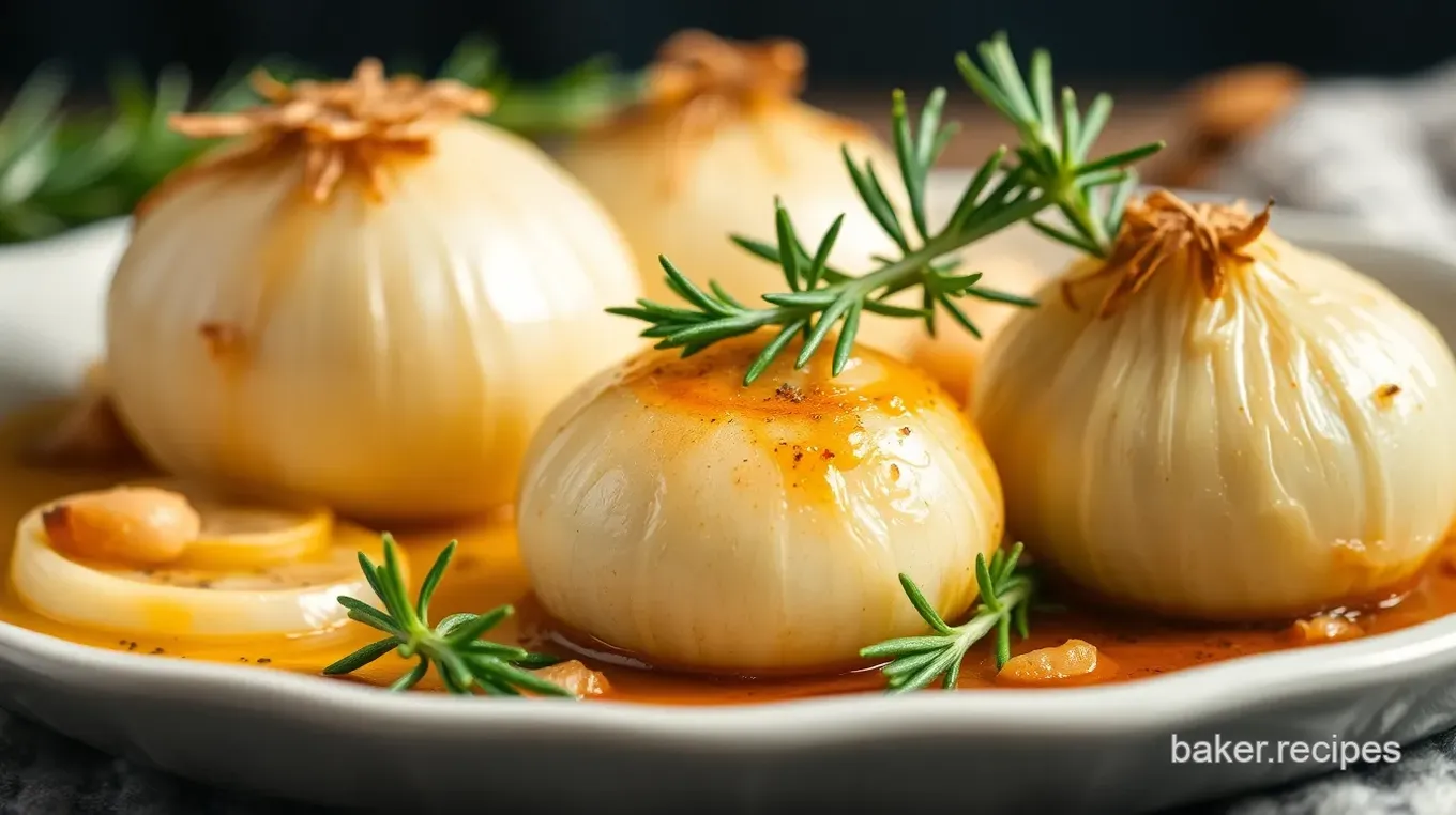 Whole Roasted Onions with Rosemary