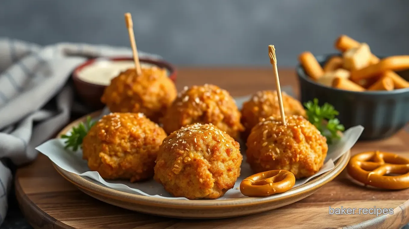 Pretzel Crusted Chicken Bites