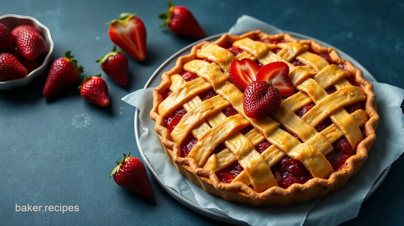 Strawberry Lattice Pie