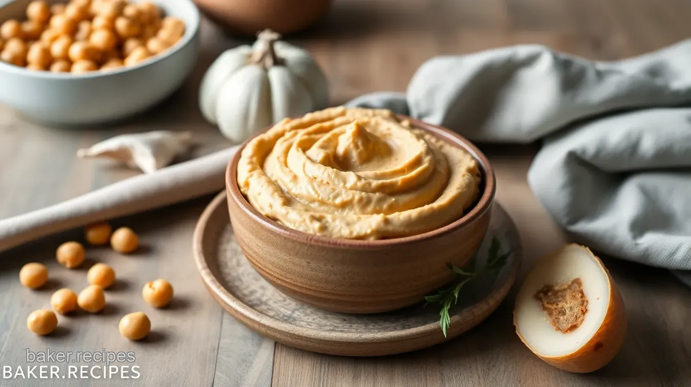 Smooth Roasted Garlic Parmesan Hummus