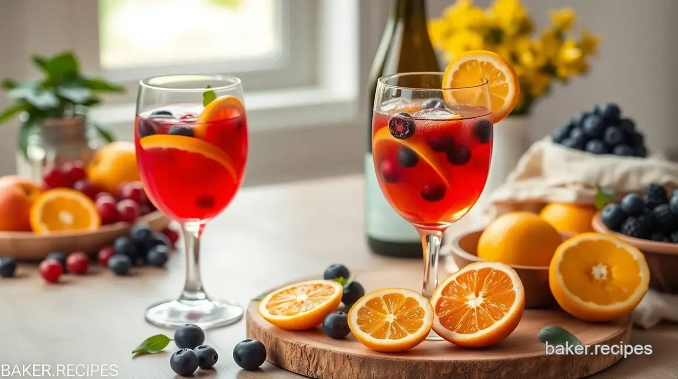 Bubbly Fruit-Infused Sangria Delight