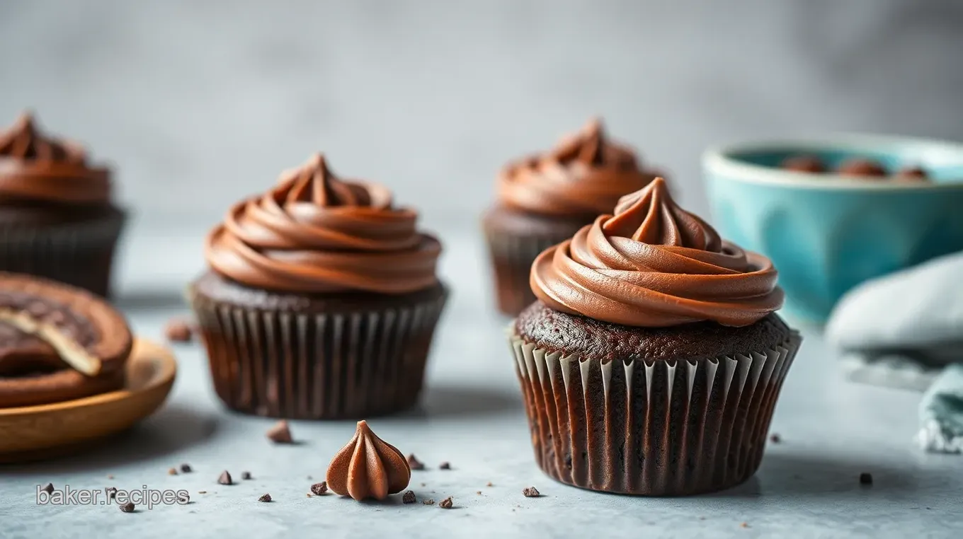 Decadent Chocolate Cupcakes with Nutella Frosting