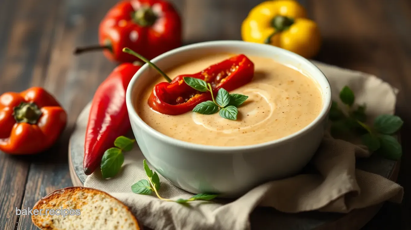 Roasted Creamy Red Pepper Soup