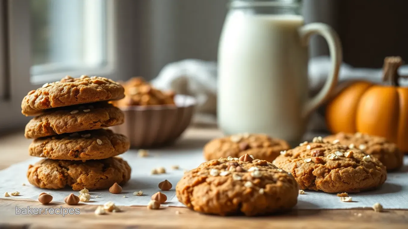 Healthy Pumpkin Oatmeal Cookies