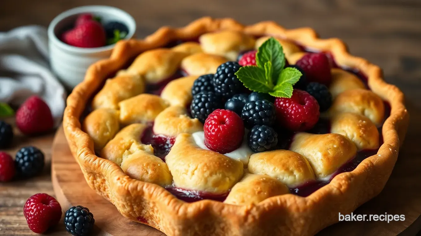 Delicious Triple Berry Pie