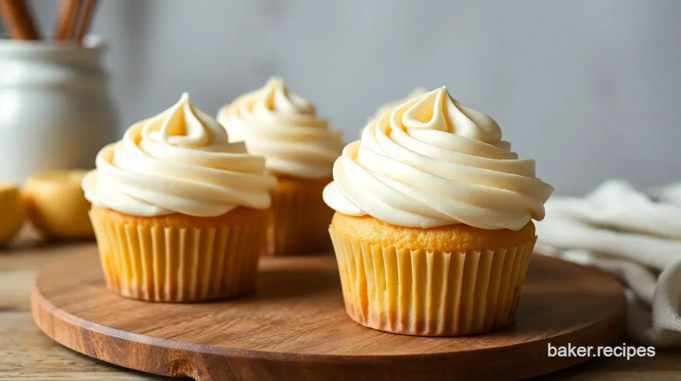 Delicious Vanilla Cupcakes with Frosting