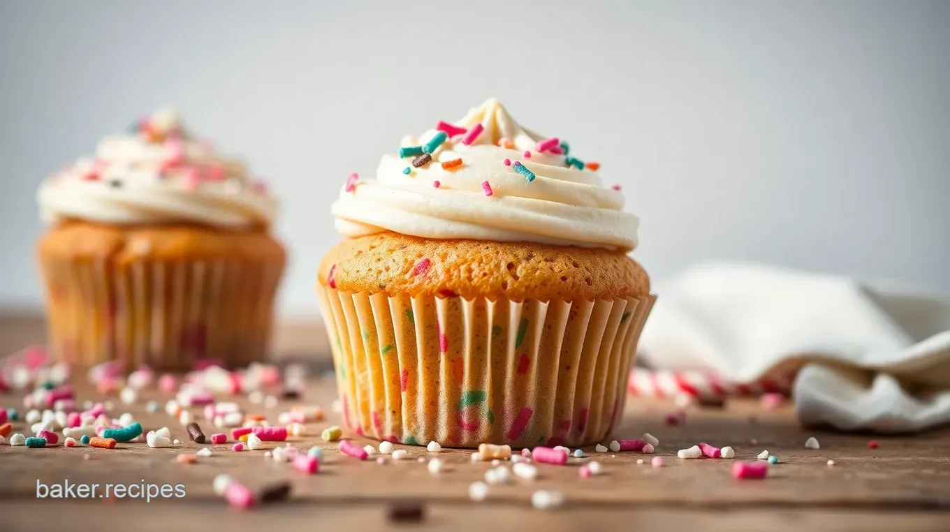 Deliciously Fluffy Funfetti Cupcakes