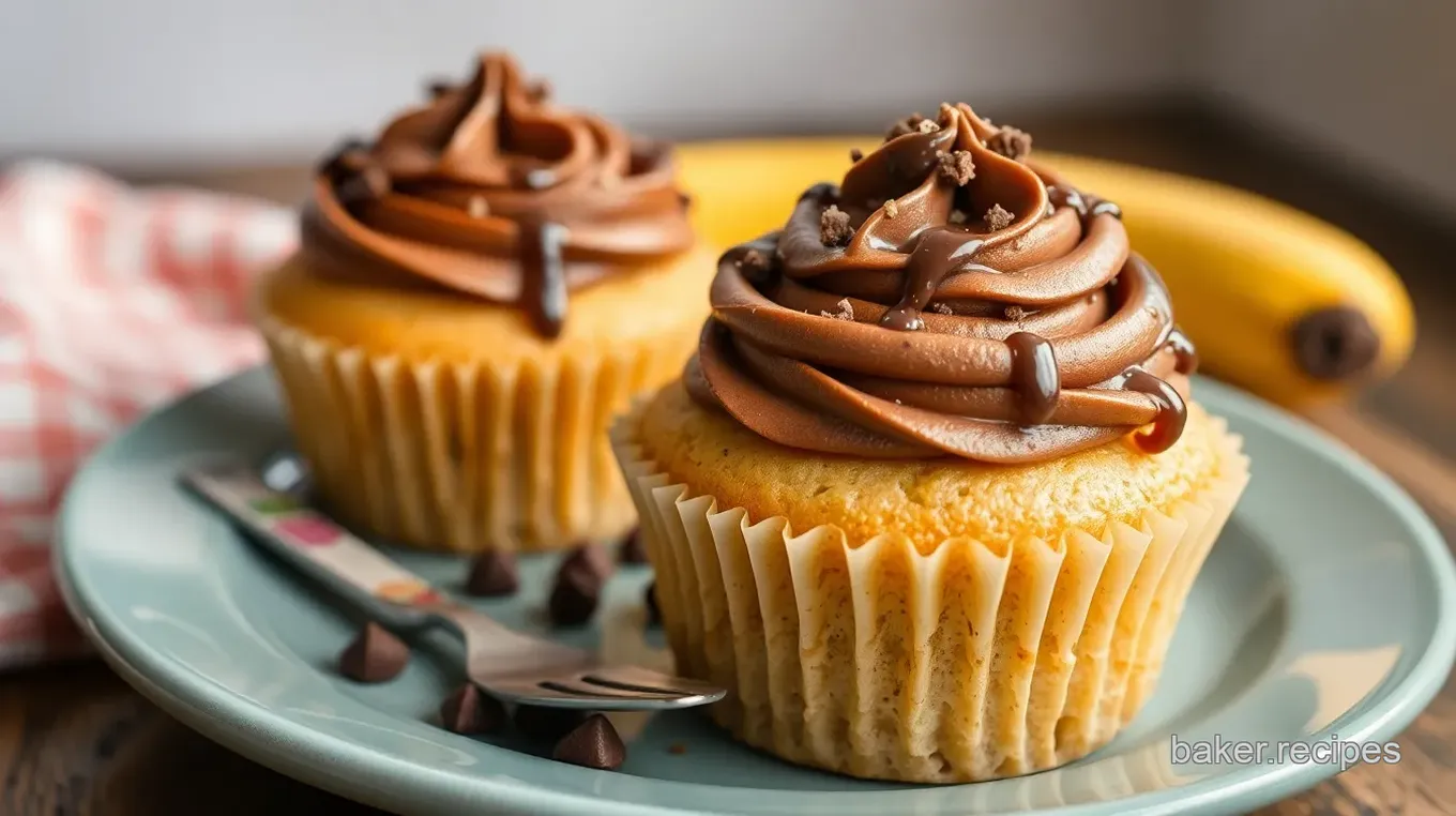 Delightful Banana Chocolate Cupcakes