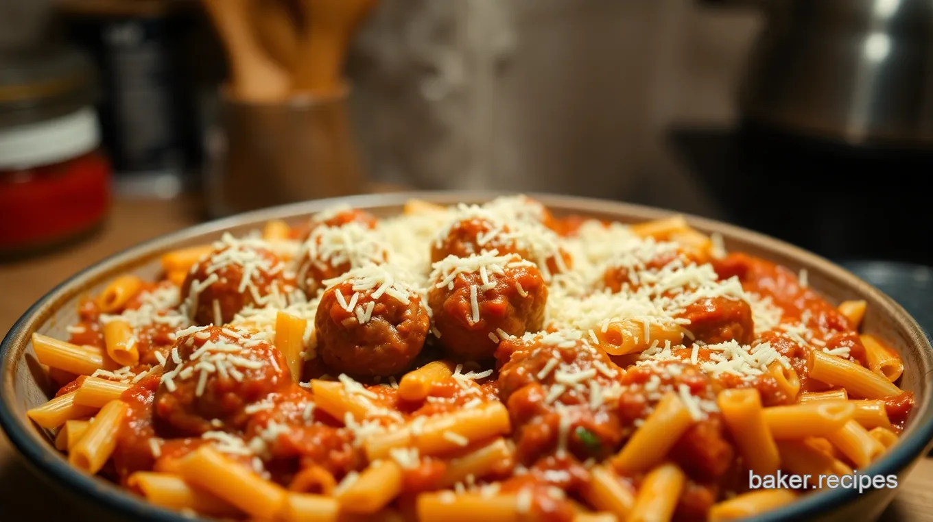 Easy Dump and Bake Meatball Casserole