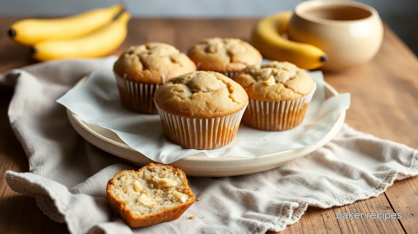 Fluffy Banana Muffins with Cinnamon