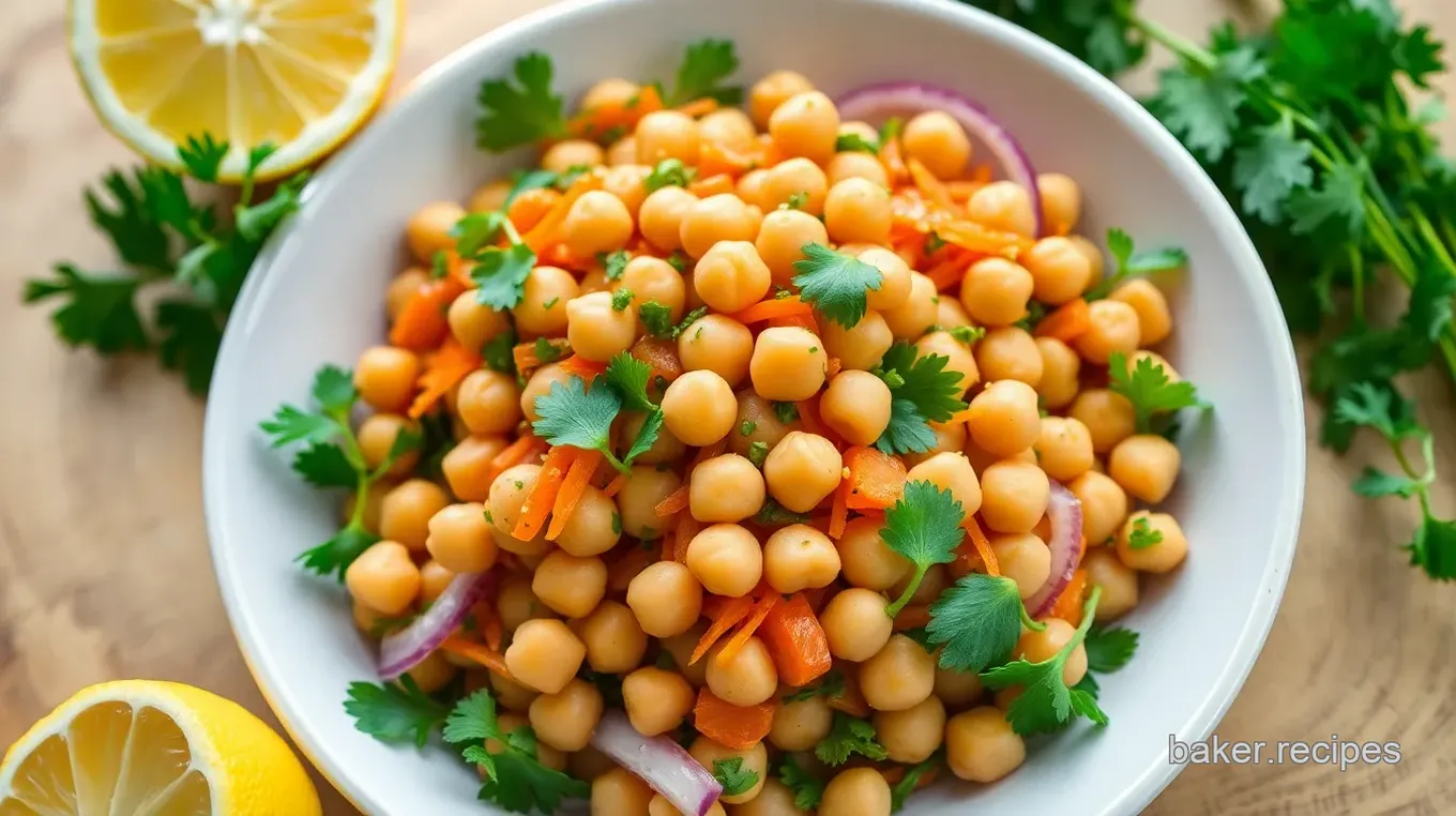 Carrot and Chickpea Salad with Parsley and Lemon