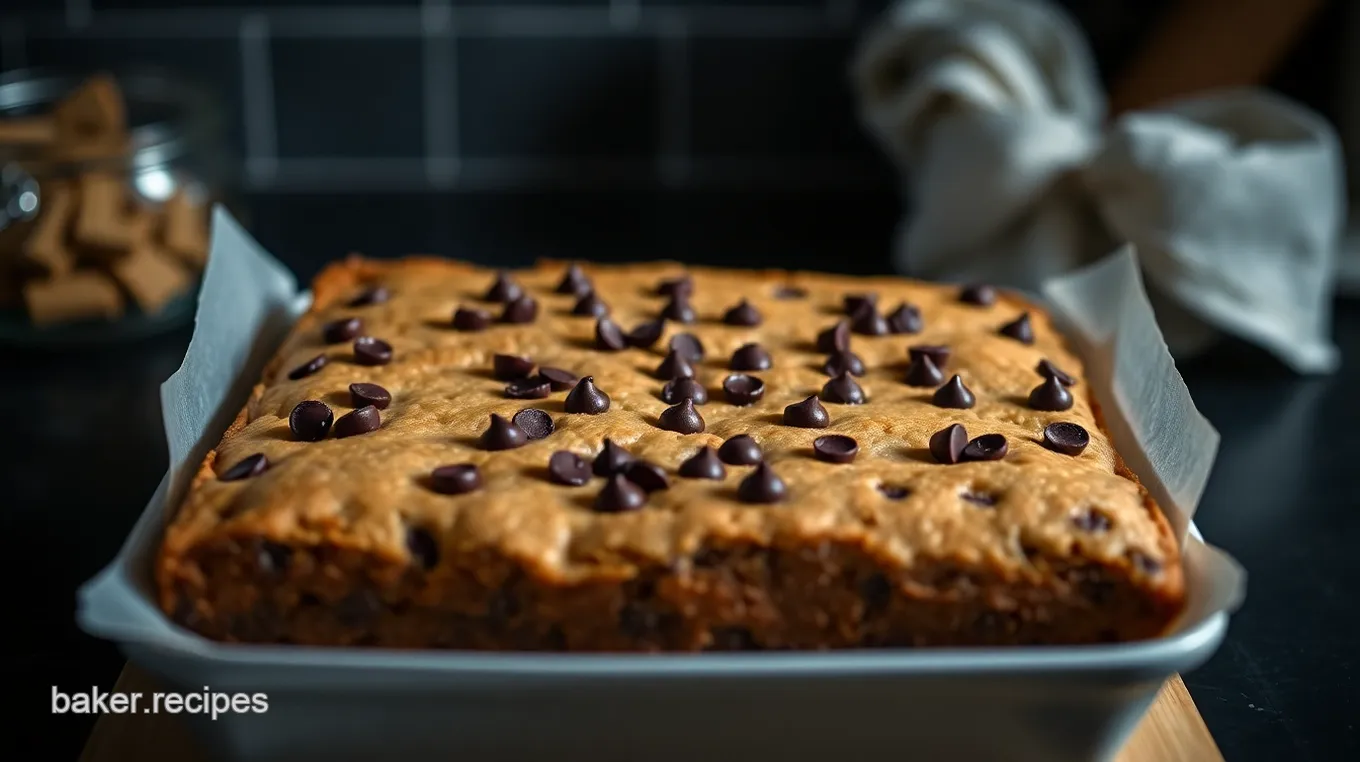 Gooey Chocolate Chip Cookie Bars with Lily's Baking Chips