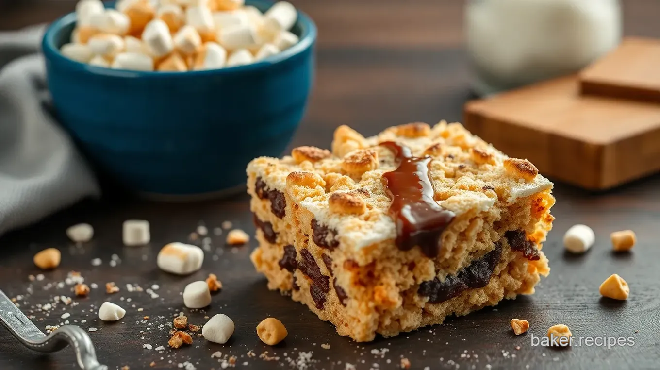 Gooey S'mores Rice Krispie Treats