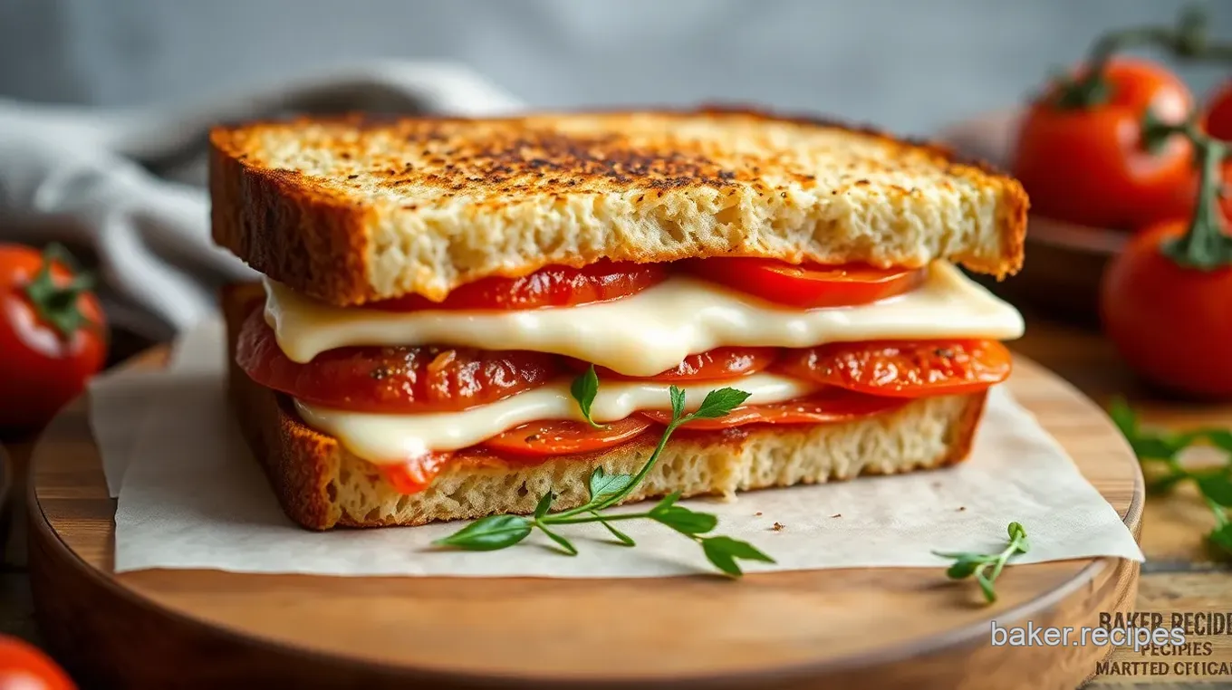 Grilled Cheese with Roasted Tomatoes & Pesto