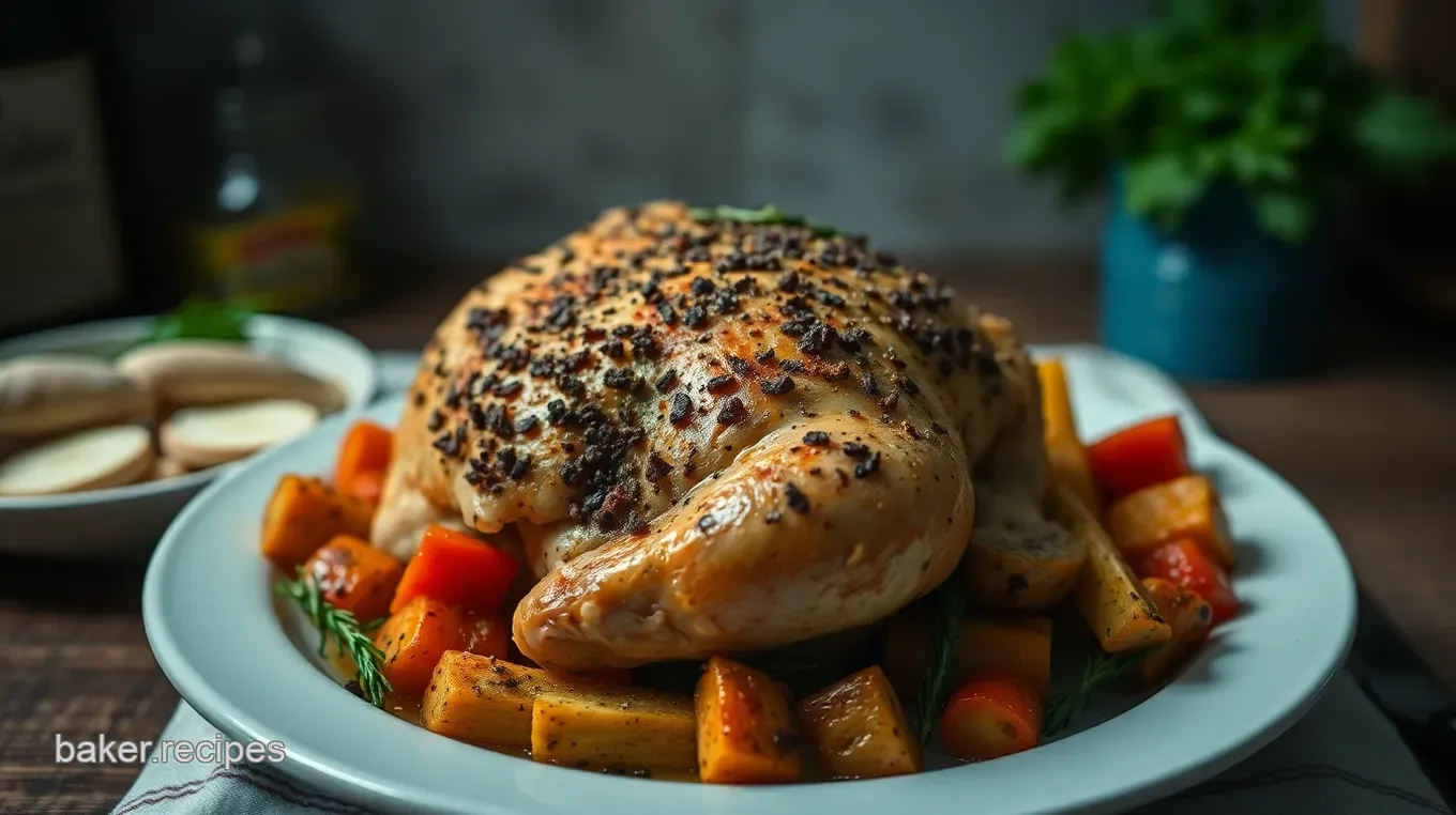 Easy Dinner Recipes: Herb-Crusted Roast Chicken & Veggies Herb-Crusted Roast Chicken with Seasonal Vegetables