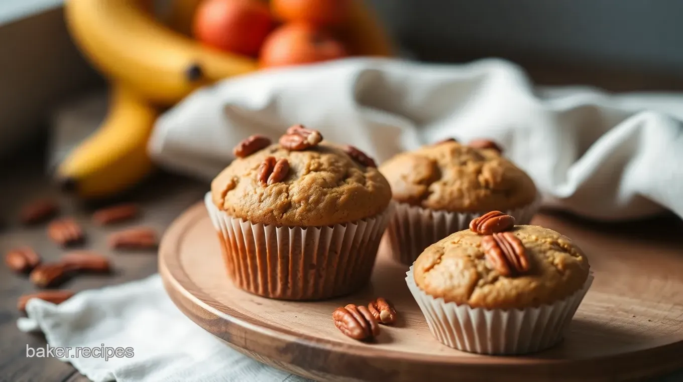 Irresistible Vegan Banana Pecan Muffins