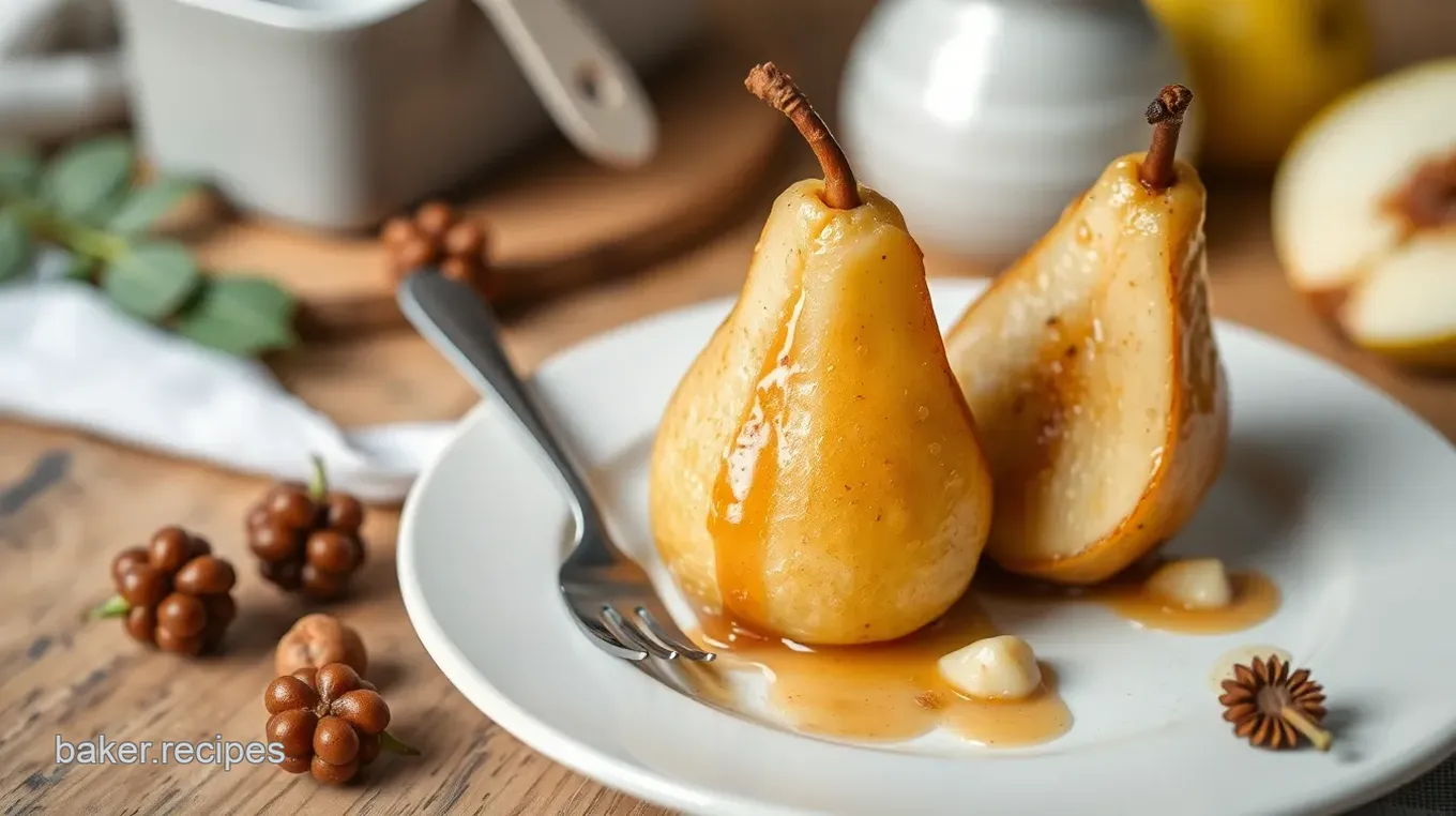 Maple Vanilla Baked Pears Delight