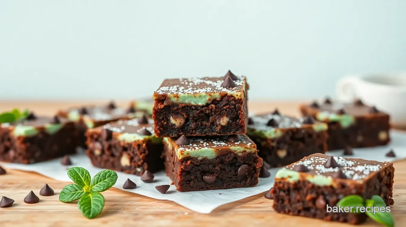 Mint Chocolate Chip Cheesecake Brownies