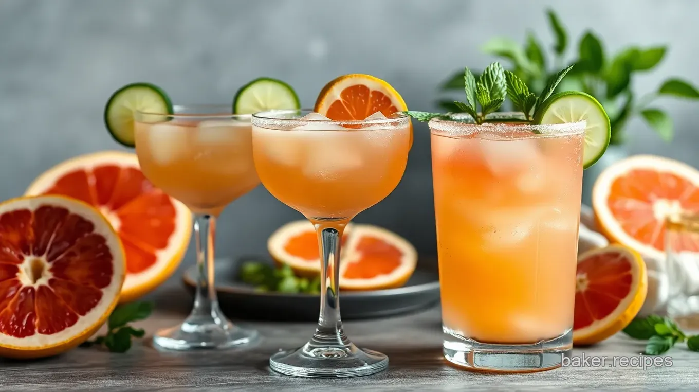 Mix Grapefruit Margaritas with Cucumber Twist