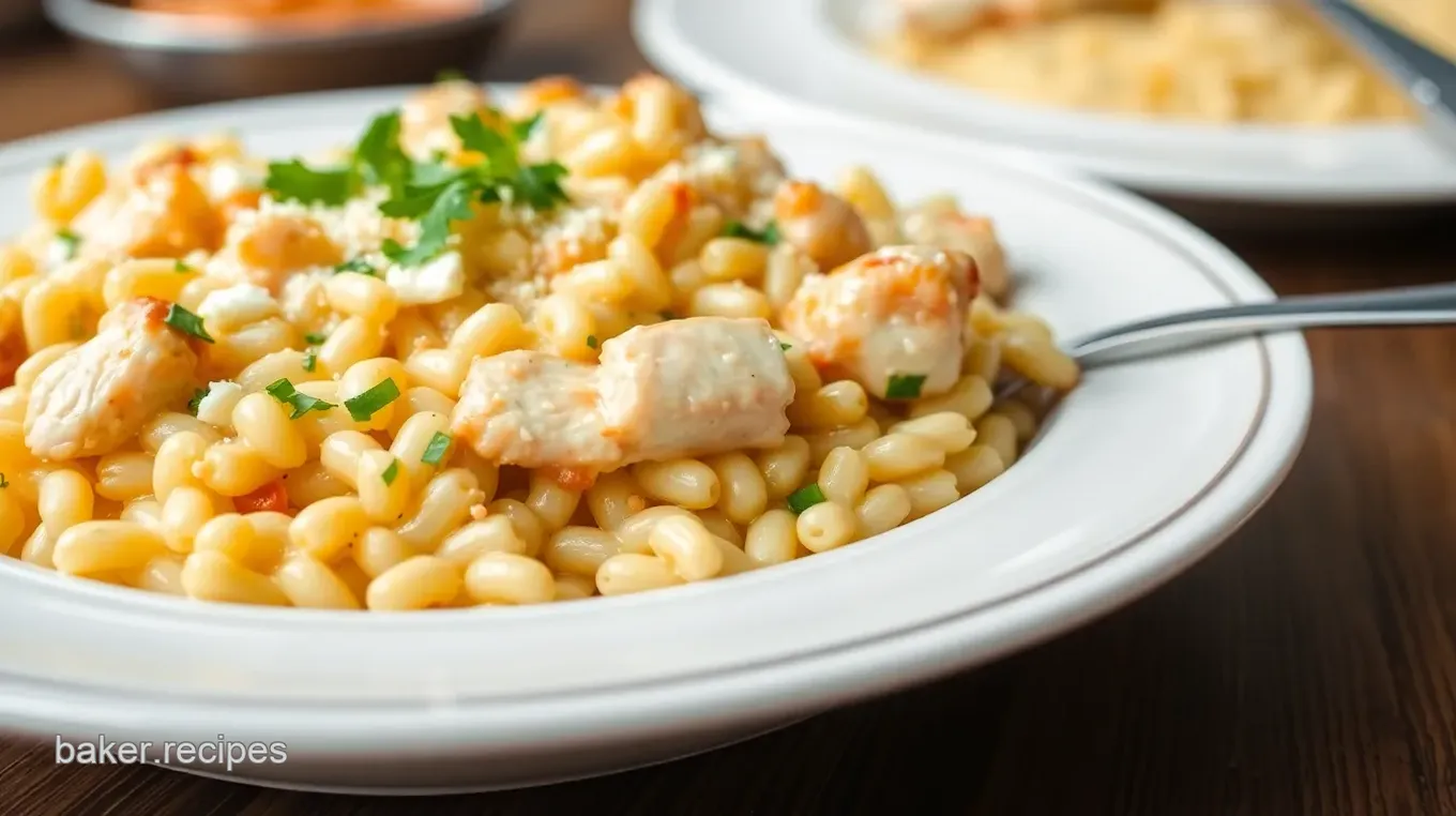 Cheesy Chicken Orzo Bake