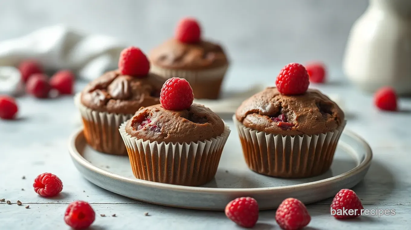 Raspberry Choco-Banana Bliss Muffins