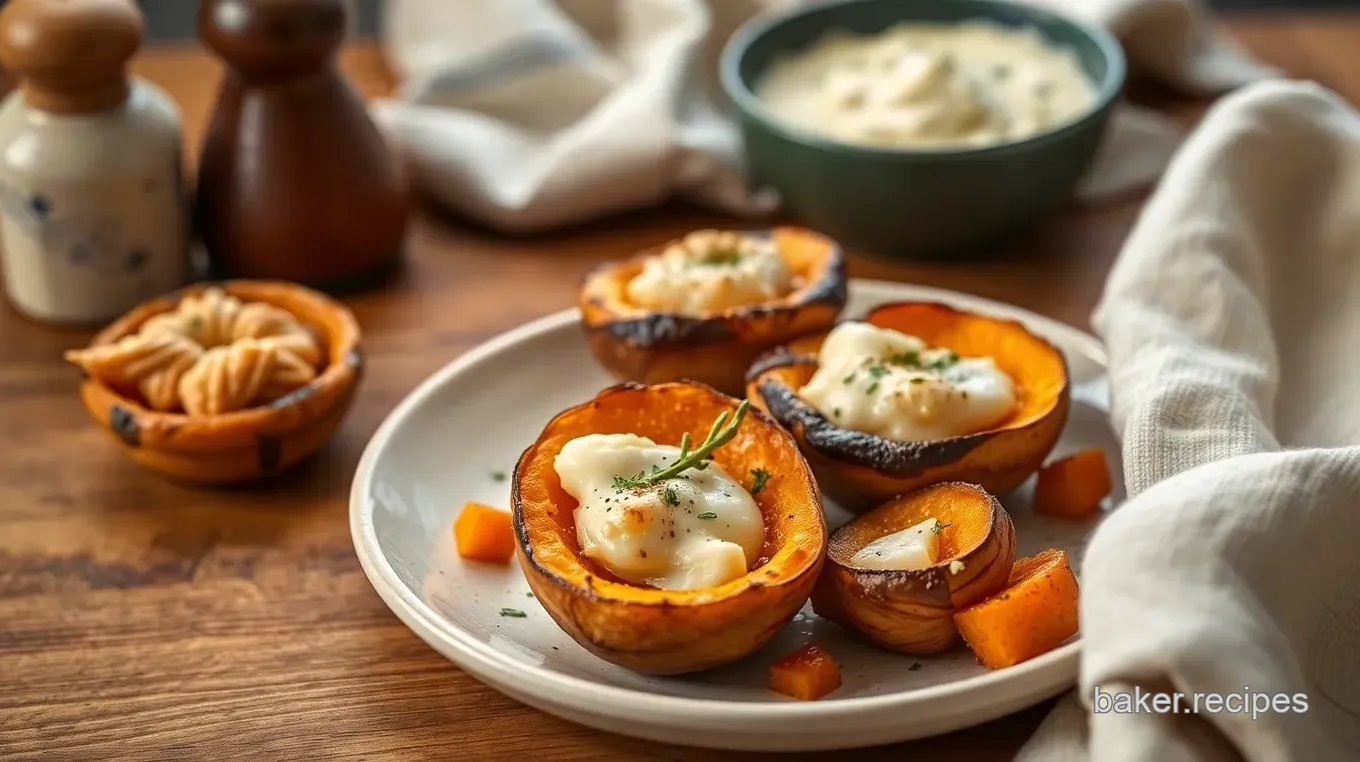 Silken Squash Bliss with Parmesan Puffs