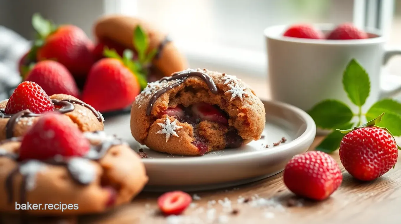 Soft Strawberry Chocolate Chip Cookies