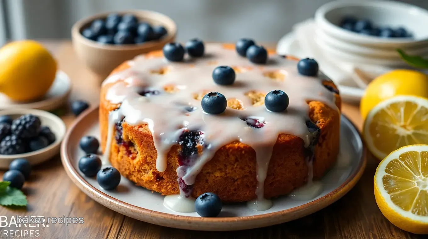 Sunshine Lemon Blueberry Delight Cake