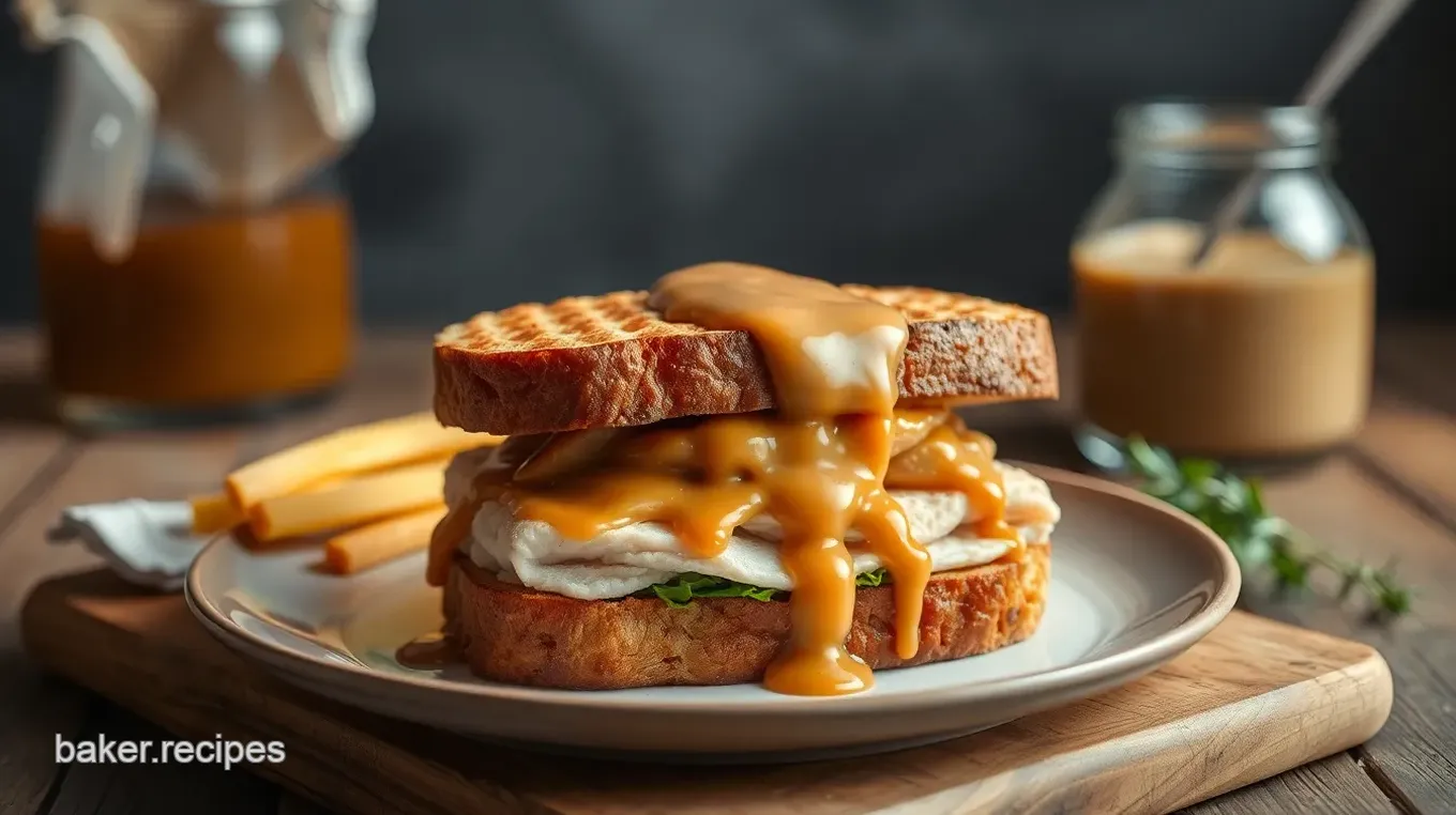 Grilled Turkey Sandwich with Gravy Drizzle