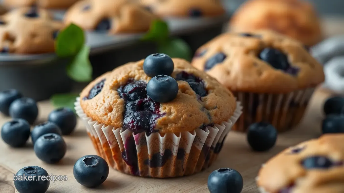 Wholesome Blueberry Almond Muffins