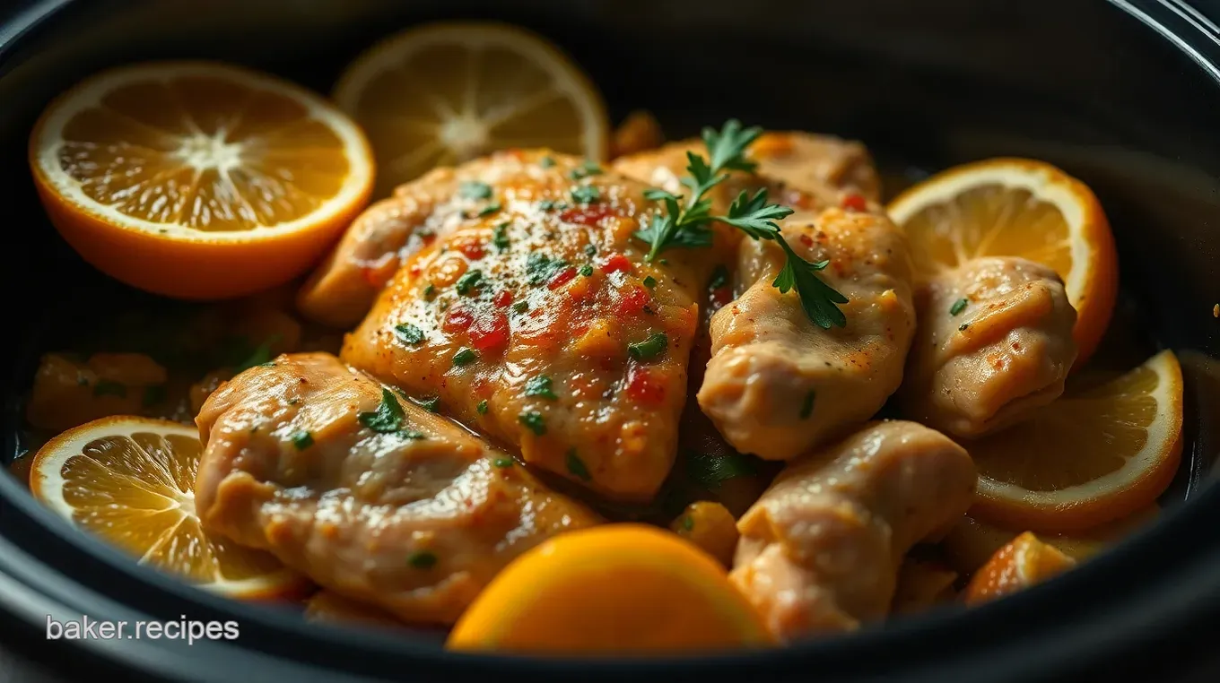 Easy Zesty Citrus Herb Slow Cooker Chicken - Healthy Recipe for Weight Loss Zesty Citrus Herb Slow Cooker Chicken