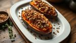 Baking Sweet Potatoes with Crispy Toppings