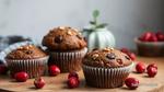 Bake Cranberry Muffins with Nutty Flavor