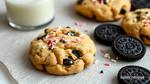 Bake Chewy Cookies with Oreos & Sprinkles