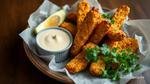 Fried Avocado Fries with Creamy Queso