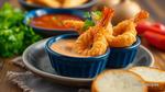 Fried Coconut Shrimp with Spicy Dip