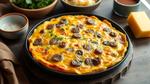 Frittata with Sausage & Cheddar Cheese