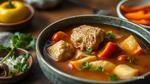 Slow Simmered Chicken Broth with Vegetables