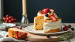 Bake Vanilla Cake with Festive Fruits