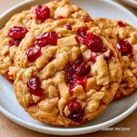 Chewy Apple Cranberry Oatmeal Cookies