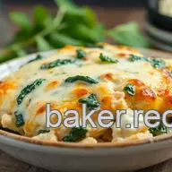Bake Chicken with Cheese & Spinach Delight