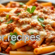 Bake Ziti with Cheesy Marinara Delight
