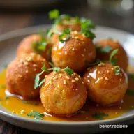 Crispy Baked Goat Cheese Balls with Honey Drizzle Recipe